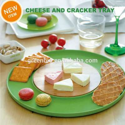 Eco-friendly bamboo fiber Compote Snacks cake tray