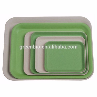 safe and healthy bamboo fiber custom serving tray