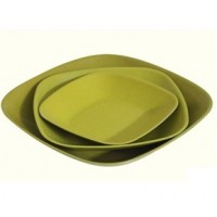 custom disposable bamboo fiber plates set